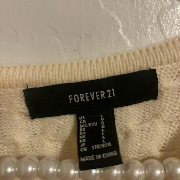 Forever 21 Ruffle Sweater Size L - Picture 3 of 4